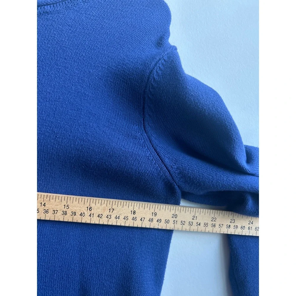 Appleseed's Blue Seahorse Long Sleeve Sweater Womens Medium
